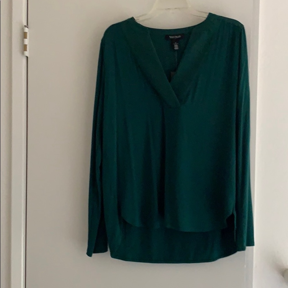 White House Black Market green blouse